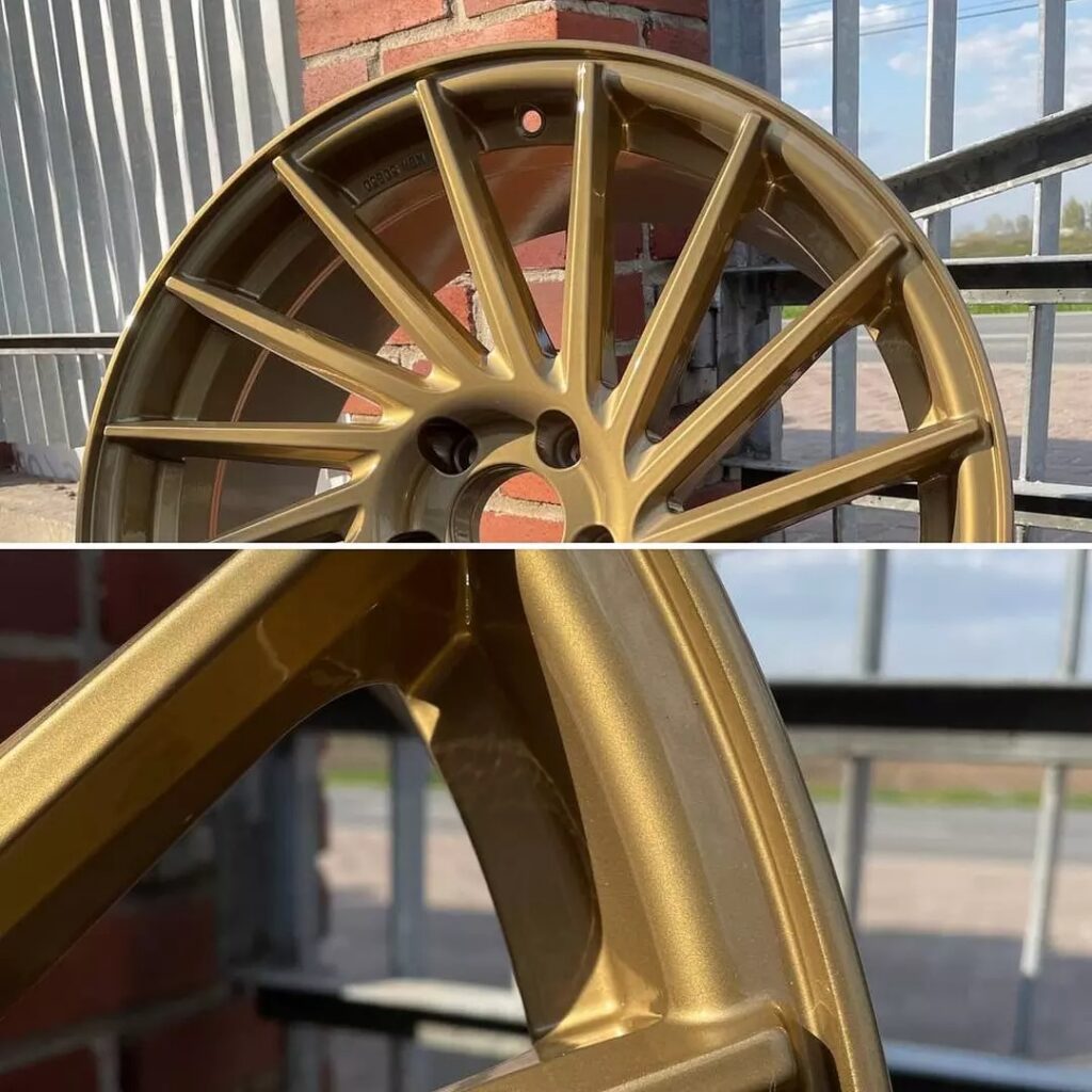 Malowanie felg na złoto