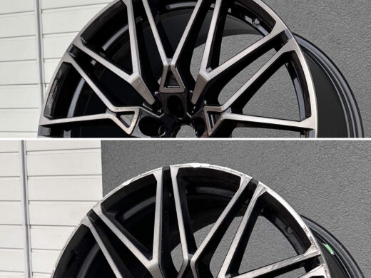 Felgi-BMW-X6M-R22-kolor-Czarny-Połysk-+-CNC-+-Dymiony-bezbarwny